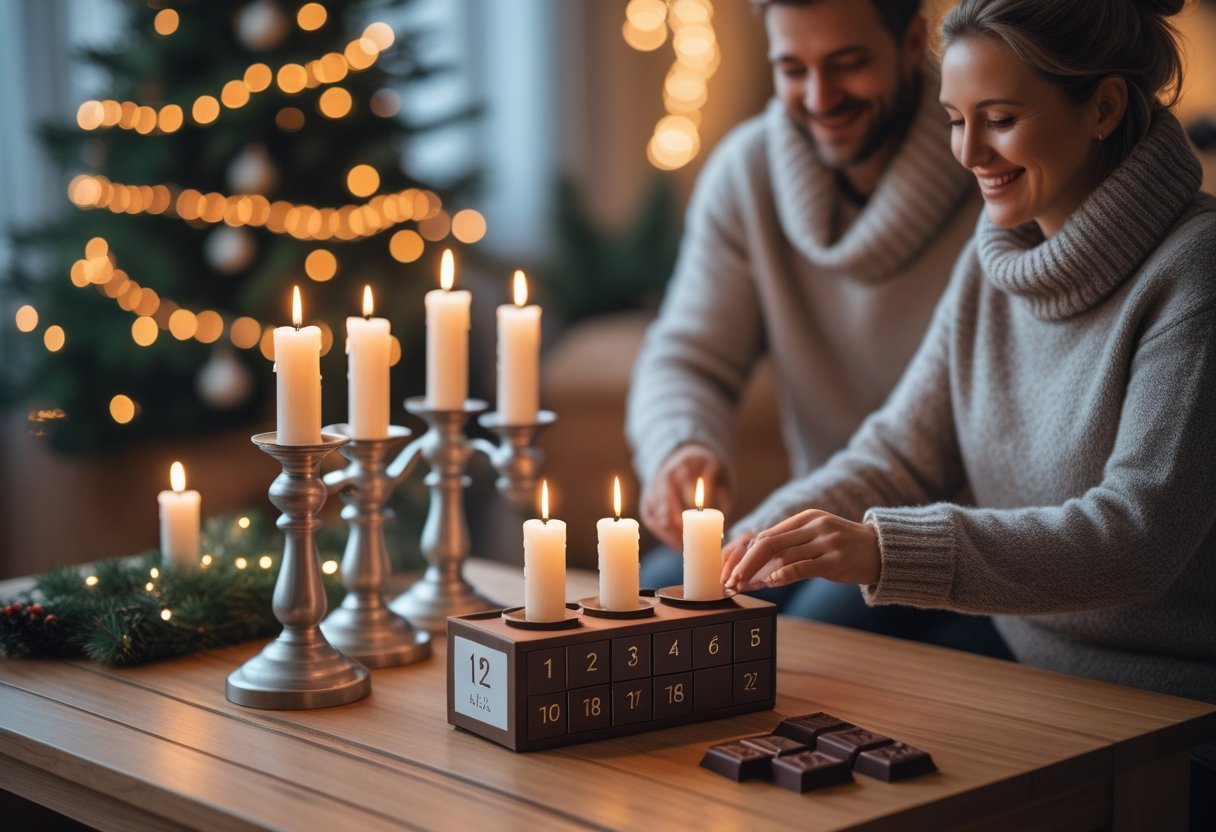 Sådan skaber du den perfekte julestemning med julelysestager og en julekalender fyldt med chokolade
